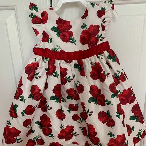 NWT Gymboree Red Rose Floral Dress 6-12 months - Picture 3 of 6